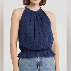 Ramy Brook Sidnee Eyelet Embroidered Cotton Tank